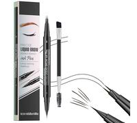 Conceptan Eyebrow Pencil, Conceptan Brow Pen, Dual-Ended Eyebrow Pencil with Micro-Fork-Tip, 3d Waterproof Smudge-Proof, Natural Fine Stroke Hair for Women Achieve Perfect Brows (02)