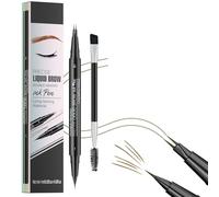 Conceptan Eyebrow Pencil, Conceptan Brow Pen, Dual-Ended Eyebrow Pencil with Micro-Fork-Tip, 3d Waterproof Smudge-Proof, Natural Fine Stroke Hair for Women Achieve Perfect Brows (01)