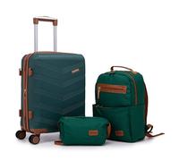 CONCEPTEN Expandable Luggage Sets 3 Piece, Hard Case Suitcase Set with Spinner Wheels,22x14x9 Airline Approved Carry on,Lightweight Durable Suitcase with TSA Lock, Teal, Hardside Luggage With Spinner