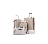 CONCEPTEN Luggage Sets Hard Shell Suitcases with Wheels, White, Hardside | 5 Piece suitcase set with TSA Lock Spinner Wheels 20/24/28Inch