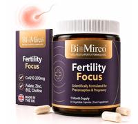 Conception Vitamins for Women | Pre Pregnancy Vitamins | 200mg CoQ10 | Prenatal Vitamins | Trying to Conceive Vitamins | Pregnancy Support with Folate, Zinc & 26 Nutrients | BioMirco Fertility Focus