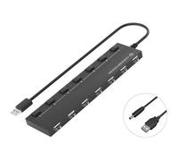 Conceptronic HUBBIES08B USB Hub 7-Port 2.0/7 x 2.0 / Extra without Power Supply/