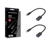 Conceptronic ABBY11B USB C to USB A OTG Adapter 2 Pack 20cm