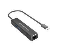 CONCEPTRONIC ABBY13B Gigabit Ethernet USB 3.2 Gen 1 Adapter with USB Hub, GbE, USB-A x 2, USB-C x 2