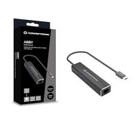 CONCEPTRONIC ABBY13B Gigabit Ethernet USB 3.2 Gen 1 Adapter with USB Hub, GbE, USB-A x 2, USB-C x 2