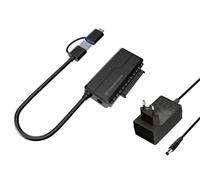 Conceptronic ABBY21B USB 3.0 SATA Adapter with Power Adapter, 2.5"/3.5" SATA HDD/SSD, 2-in-1 USB C/A Cable