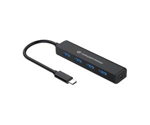 Conceptronic CTC4USB3 - USB C to 4 Port Hub USB 3. 0 - Small Design - Plug and Play