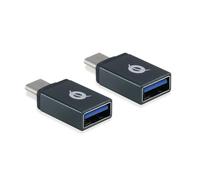 Conceptronic DONN03G OTG Adapter for USB-C to USB-A Pack of 2