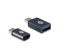 Conceptronic DONN04G USB-C to USB A/MicroB OTG Adapter 2-Pack. 10Gbps
