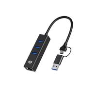 Conceptronic Donn07ba Usb-c 3.1 To Rj45/usb-a 3.0 Adapter