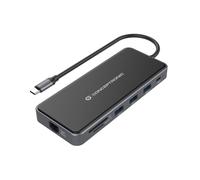 Conceptronic DONN15G 12-in-1 USB 3.2 Gen 1 Docking Station, MST for Windows, HDMI x 2, VGA, USB-C Data, USB-A 3.0 x 2, USB-A 2.0, SD, TF/MicroSD, Audio, Gigabit Ethernet LAN, 100W USB PD