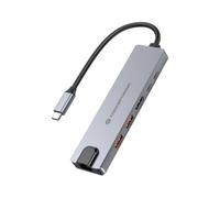 Conceptronic DONN29G 6-in-1 USB 3.2 Gen 2 Docking Station, 4K60Hz HDMI, USB-A 10Gbps x 2, USB-C 10Gbps, GbE LAN, 140W USB PD 3.1