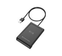 CONCEPTRONIC Dual Interface Smart ID Card Reader, USB-A, Black, Compact and Portable