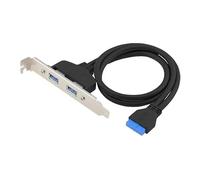 Conceptronic EMRICK11B 19 Pin Female to Dual USB A Female USB 3.0 Adapter USB 3.2 Gen 1 5Gbps