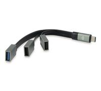 Conceptronic HUBBIES01G USB 3.1 Type-C to 1-Port USB 3.0 + 2-Port USB 2.0 Cable Hub OTG Grey