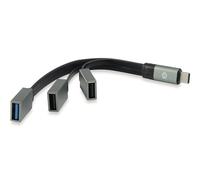 Conceptronic HUBBIES01G USB 3.1 Type-C to 1-Port USB 3.0 + 2-Port USB 2.0 Cable Hub OTG Grey