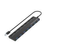 CONCEPTRONIC HUBBIES19BP 7-Port USB 3.0 HUB with Power Supply, 90 cm Cable, Individual Power Switch, USB 3.2 Gen 1