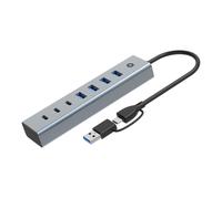 Conceptronic HUBBIES20G 7-Port USB 3.0 Hub, 5Gbps, USB-C x 3, USB-A x 4