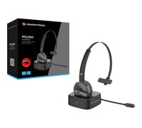 Conceptronic POLONA03BD Wireless Bluetooth Headset With Charging Dock, CVC Noise