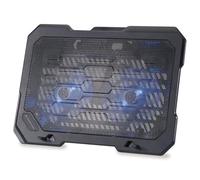 Conceptronic THANA01B Laptop/Notebook Cooling Pad/Tray for up to 15.6" devices, 2 Integrated fans, Height adjustable, Anti slip design, usb powered, Black