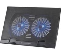 Conceptronic THANA02B Laptop/Notebook Cooling Pad/Tray for up to 17" devices, 2 Integrated fans, Height adjustable, Anti slip design, on/off power switch, usb powered