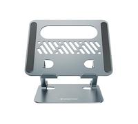 Conceptronic THANA10G Foldable Laptop Stand, Height Adjustable, Laptop Stand, Grey, Aluminium, 43