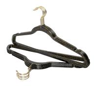 Concepts 10 Packs Acrylic Dark Gray and Gold Glitter Hangers Heavy Duty Gold Hook, Space Saving Clothes Hanger for Closet Organization Adult Durable Fancy Non Slip Dress Shirt Jacket Blouse Hangers