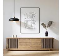 Conceptual Abstract Art Print Minimalist One Line Drawing Poster Framed Options Poster A5 - Wall Art Home Decor Movie Poster Canvas Film Cinema Retro Vintage Cult Classic Nostargic Saga Modern reprin