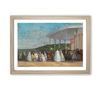 Concert at The Casino of Deauville by Eugene Boudin Framed Print | A2 Oak Framed Wall Art | Ready to Hang | Modern Nature Picture | Living Room Bedroom Lounge Office