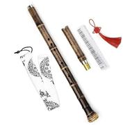 Concert Bamboo Flute 8 hole purple dark brown recorder traditional woodwind instrument Nanxiao three specifications(G-Two Section)