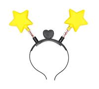 Concert Christmas Women Students Washing Face Hairband Shinning Bouncing Star Shape Headbands LED Light Hair Hoop