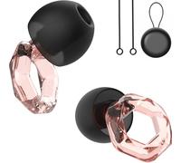 Concert Ear Plugs for Hearing Protection, High Fidelity Noise Reduction Earplugs for Tinnitus Relief, Hearing Protection, Earplugs for Concerts, Loud Musicians, Motorcycles, Raves (Trans Ruby)