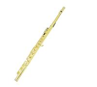 Concert Flute in the Key of E Silver Key 16 Hole Woodwind Instrument Closed Hole with Box Musical Accessories Flute For Beginners(Golden)