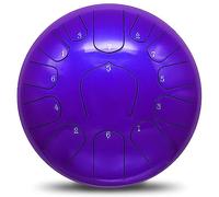 Concert Percussion Instrument, 11 Inch 13 Notes Steel Tongue Drum With Bag, Music Book, Mallets, Finger Picks, Handpan Drum For Adults Children Meditation,Noble Purple