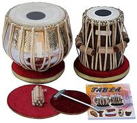 Concert Tabla Drum Set, 4 Kg Lacquer Polish Copper Bayan, sai, Finest Dayan with Padded Bag, Book, Hammer, Cushions & Cover (PDI-BJJ)