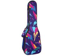 Concert Ukulele Backpack, Heavy Duty Ukulele Case Bag with Storage, Soprano Concert Tenor Ukulele 10MM Padded BagColorful Budgie