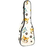 Concert Ukulele Backpack, Heavy Duty Ukulele Case Bag with Storage, Soprano Concert Tenor Ukulele 10MM Padded BagCute Tiger