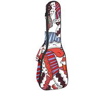 Concert Ukulele Backpack, Heavy Duty Ukulele Case Bag with Storage, Soprano Concert Tenor Ukulele 10MM Padded Bag the Cake Is Beautiful and Cute