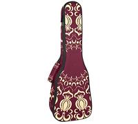 Concert Ukulele Backpack, Heavy Duty Ukulele Case Bag with Storage, Soprano Concert Tenor Ukulele 10MM Padded Bag Arabesque Pattern