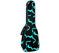 Concert Ukulele Backpack, Heavy Duty Ukulele Case Bag with Storage, Soprano Concert Tenor Ukulele 10MM Padded BagBlack SheepsKiller Whale Orca Illustration