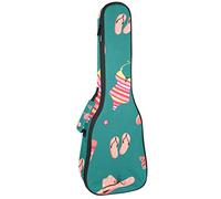 Concert Ukulele Backpack, Heavy Duty Ukulele Case Bag with Storage, Soprano Concert Tenor Ukulele 10MM Padded Bag Watermelon Journey Star