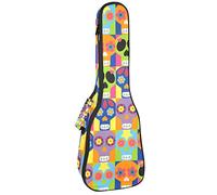Concert Ukulele Backpack, Heavy Duty Ukulele Case Bag with Storage, Soprano Concert Tenor Ukulele 10MM Padded Bag Day of the Dead Skull Mexican