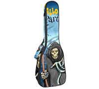 Concert Ukulele Backpack, Heavy Duty Ukulele Case Bag with Storage, Soprano Concert Tenor Ukulele 10MM Padded Bag Halloween Party Skull Sickle Ghost