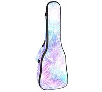 Concert Ukulele Backpack, Heavy Duty Ukulele Case Bag with Storage, Soprano Concert Tenor Ukulele 10MM Padded Bag Mermaid Sea-Maid Scale Galaxy