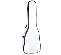 Concert Ukulele Backpack, Heavy Duty Ukulele Case Bag with Storage, Soprano Concert Tenor Ukulele 10MM Padded Bag Mermaid Fish Scale