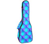 Concert Ukulele Backpack, Heavy Duty Ukulele Case Bag with Storage, Soprano Concert Tenor Ukulele 10MM Padded BagBlack SheepsMermaid Tale