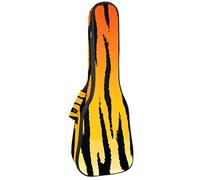 Concert Ukulele Backpack, Heavy Duty Ukulele Case Bag with Storage, Soprano Concert Tenor Ukulele 10MM Padded Bag Tiger Stripe Trexture