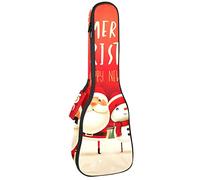 Concert Ukulele Backpack, Heavy Duty Ukulele Case Bag with Storage, Soprano Concert Tenor Ukulele 10MM Padded BagBlack SheepsMerry Christmas Night Happy New Year