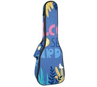 Concert Ukulele Backpack, Heavy Duty Ukulele Case Bag with Storage, Soprano Concert Tenor Ukulele 10MM Padded Bag Welcome to My Secret Garden