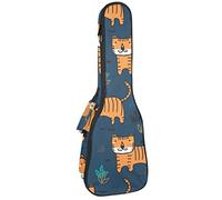 Concert Ukulele Backpack, Heavy Duty Ukulele Case Bag with Storage, Soprano Concert Tenor Ukulele 10MM Padded BagBlack SheepsTiger Blue